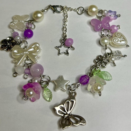 Butterfly Garden Adjustable Charm Bracelet