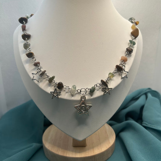 Handmade Crystal Chip Chokers