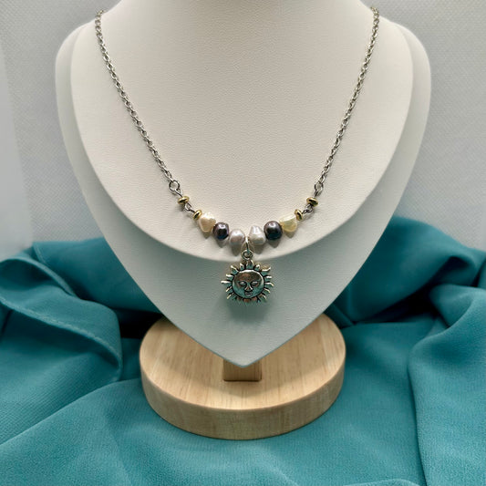 Freshwater Pearl Sun Necklace