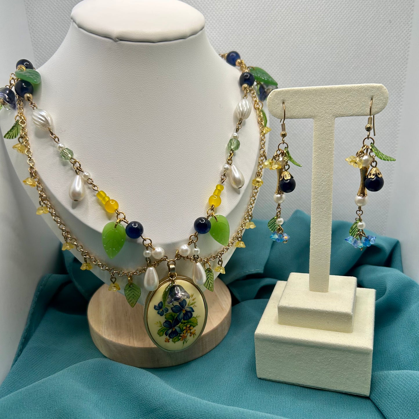 Blue Iris Jewelry Set