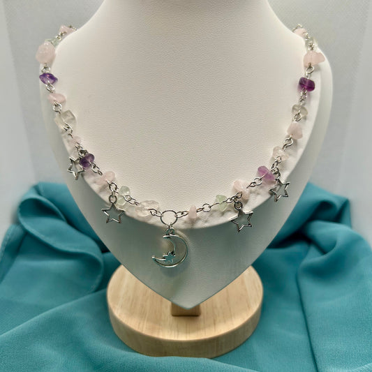 Handmade Crystal Chip Chokers