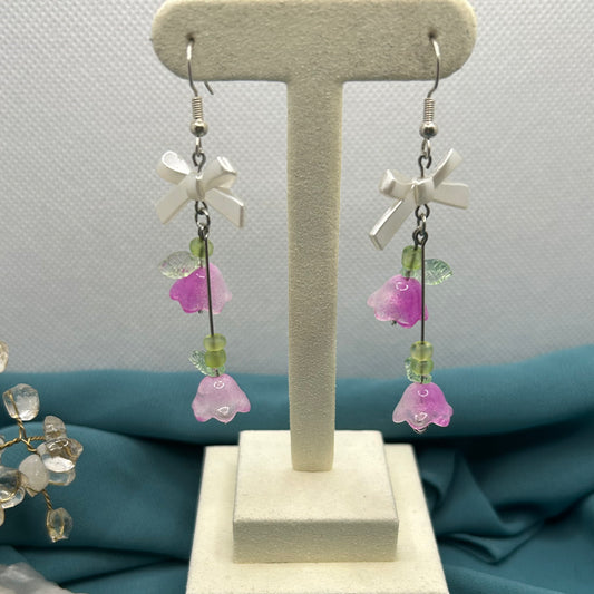 Croquette Bell/Lily Flower Drop Earrings